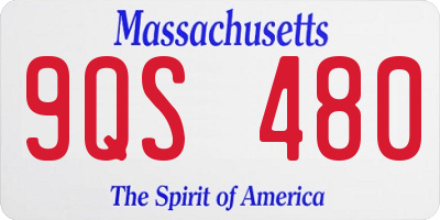 MA license plate 9QS480