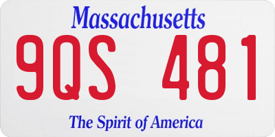 MA license plate 9QS481