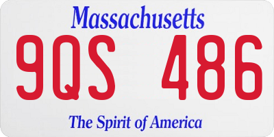 MA license plate 9QS486