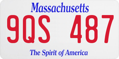 MA license plate 9QS487