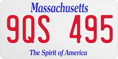 MA license plate 9QS495