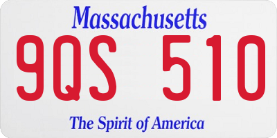 MA license plate 9QS510