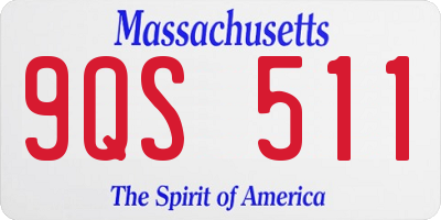 MA license plate 9QS511