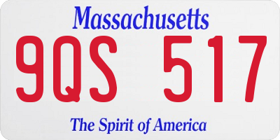 MA license plate 9QS517