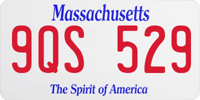 MA license plate 9QS529