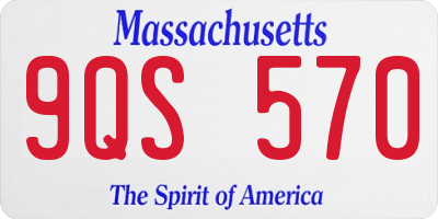 MA license plate 9QS570