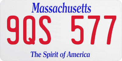 MA license plate 9QS577