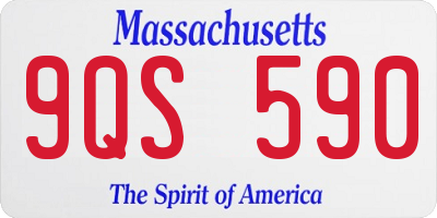 MA license plate 9QS590