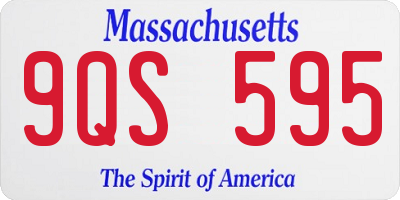MA license plate 9QS595