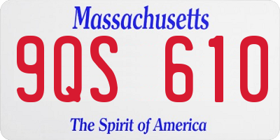 MA license plate 9QS610