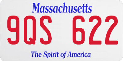 MA license plate 9QS622