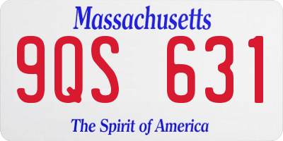 MA license plate 9QS631