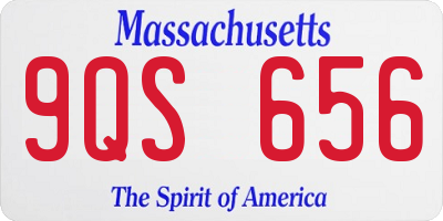 MA license plate 9QS656