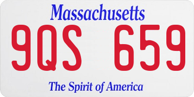MA license plate 9QS659