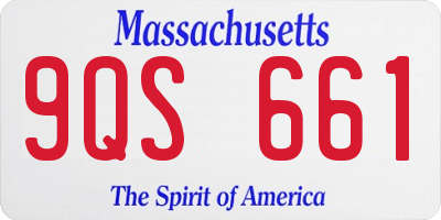 MA license plate 9QS661