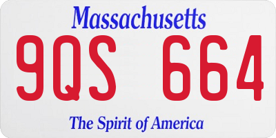 MA license plate 9QS664