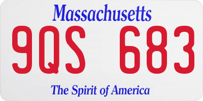 MA license plate 9QS683