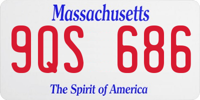 MA license plate 9QS686