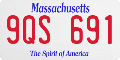 MA license plate 9QS691
