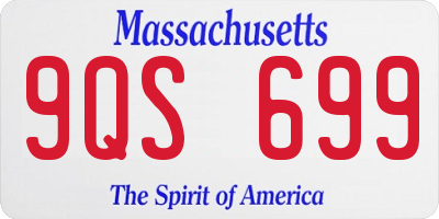 MA license plate 9QS699