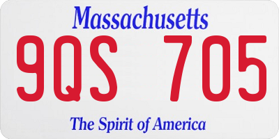 MA license plate 9QS705