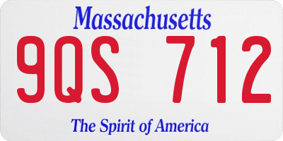 MA license plate 9QS712