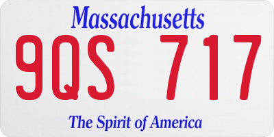 MA license plate 9QS717