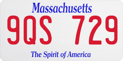 MA license plate 9QS729