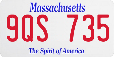 MA license plate 9QS735