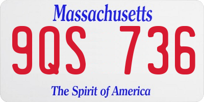 MA license plate 9QS736