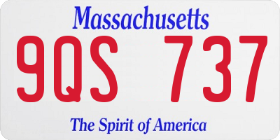 MA license plate 9QS737