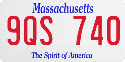 MA license plate 9QS740