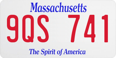 MA license plate 9QS741