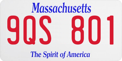 MA license plate 9QS801