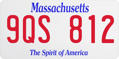 MA license plate 9QS812