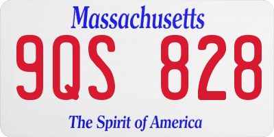 MA license plate 9QS828