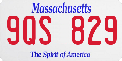 MA license plate 9QS829