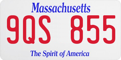 MA license plate 9QS855