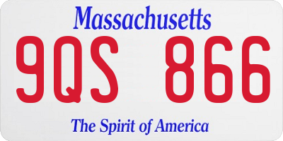 MA license plate 9QS866