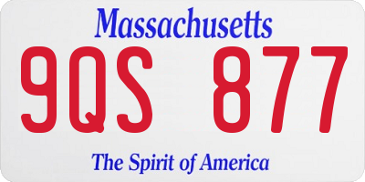 MA license plate 9QS877