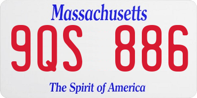 MA license plate 9QS886