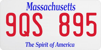 MA license plate 9QS895