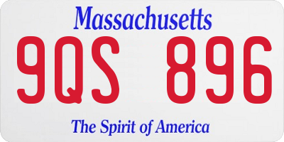 MA license plate 9QS896