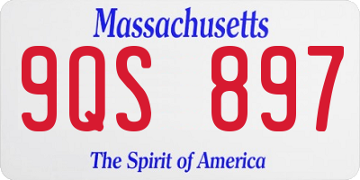 MA license plate 9QS897