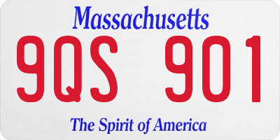 MA license plate 9QS901