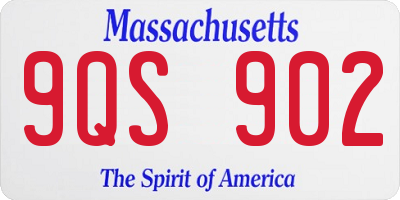 MA license plate 9QS902