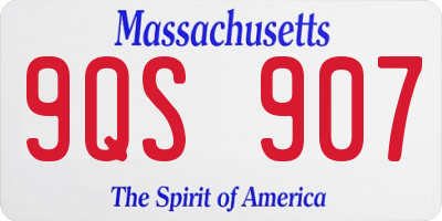 MA license plate 9QS907