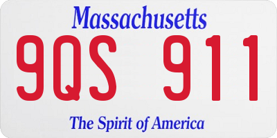 MA license plate 9QS911