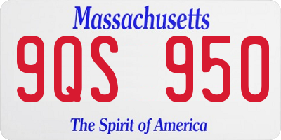 MA license plate 9QS950