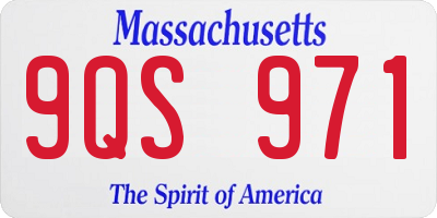 MA license plate 9QS971